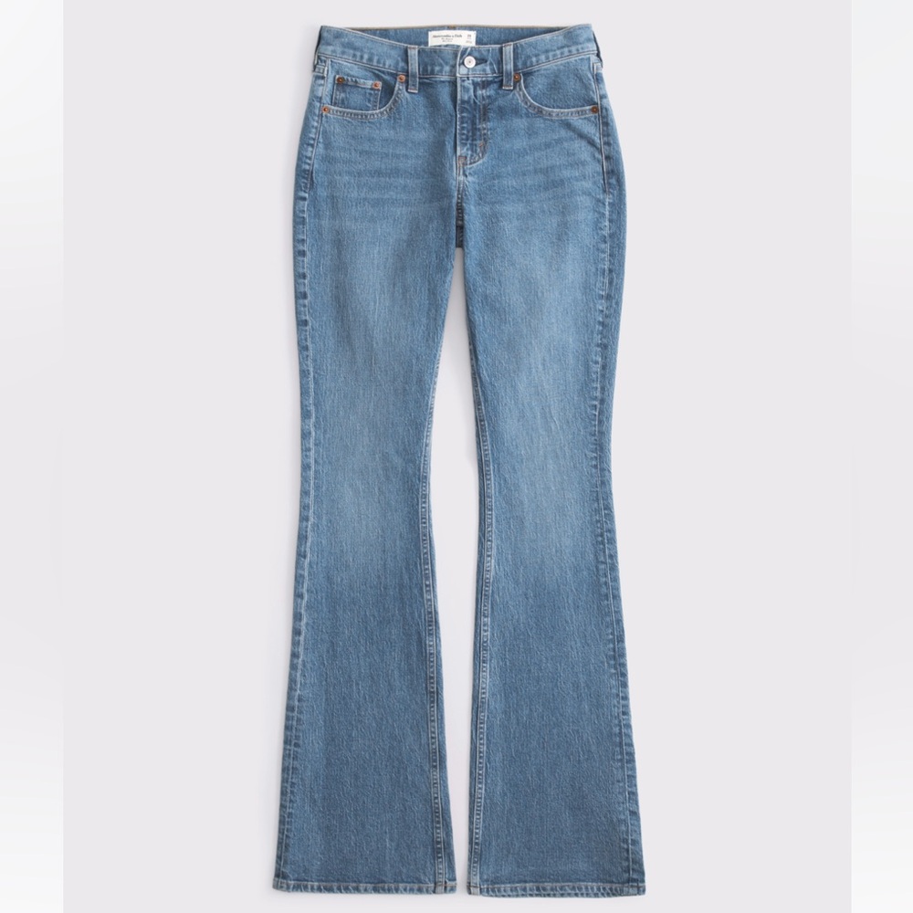 Abercrombie mid rise curve love boot cut jean
